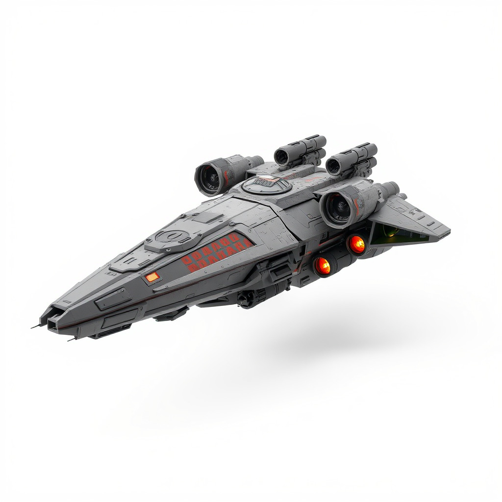 Armor-clad Battle Spaceship model pack Low-poly 3D model_4