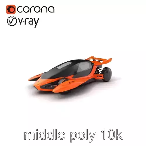 Futuristic Urban Flying Car Model Pack