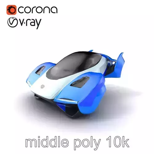 Sleek Urban Flying Car Model Pack with Aerodynamic Design