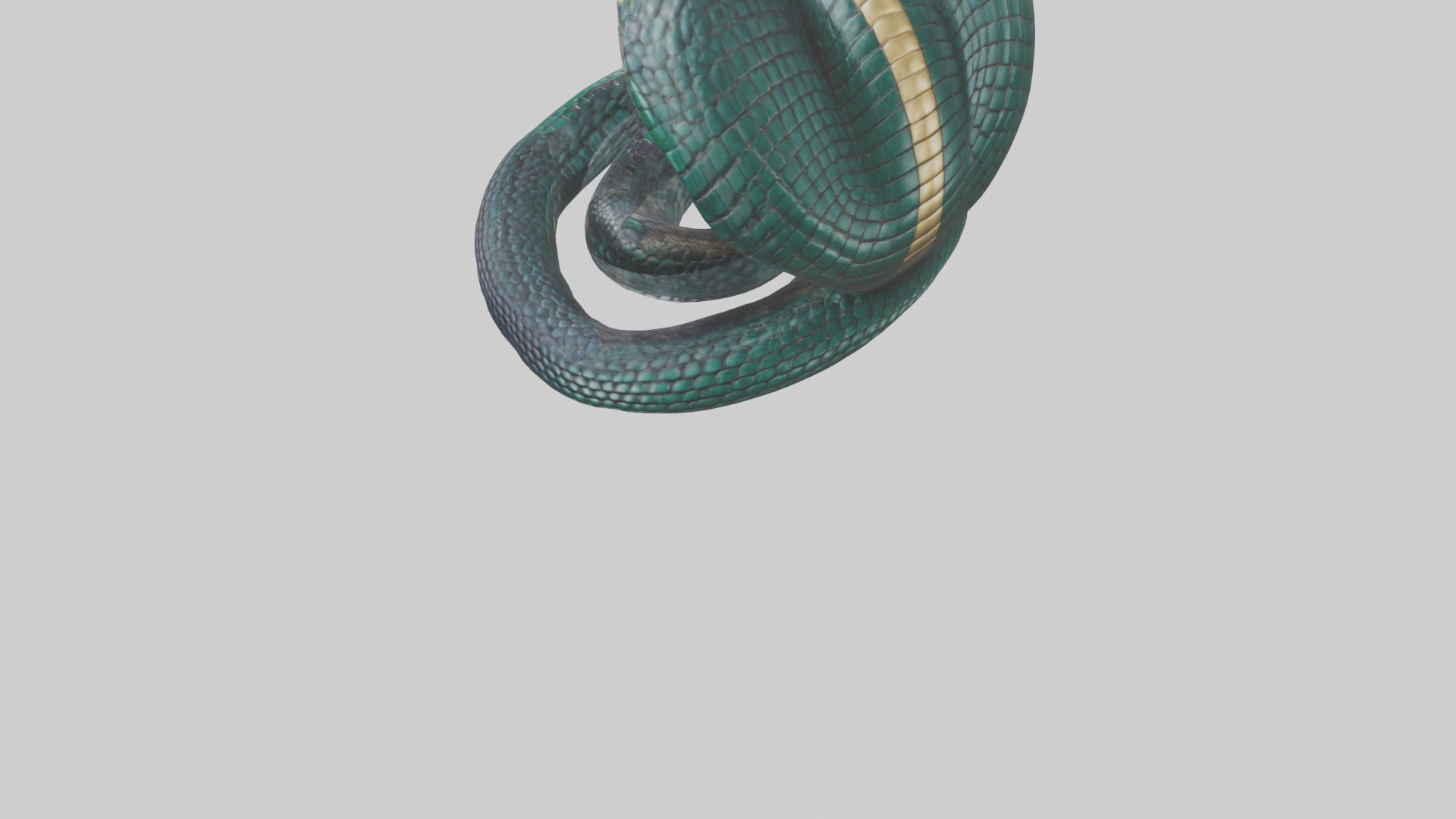 King Cobra statue model Low-poly 3D model_5