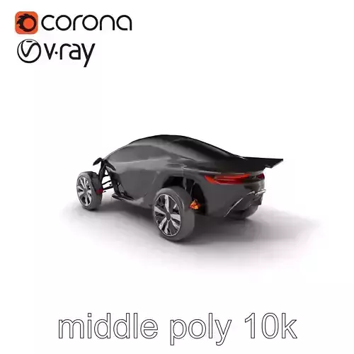 Sporty Urban Flying Car Model Pack