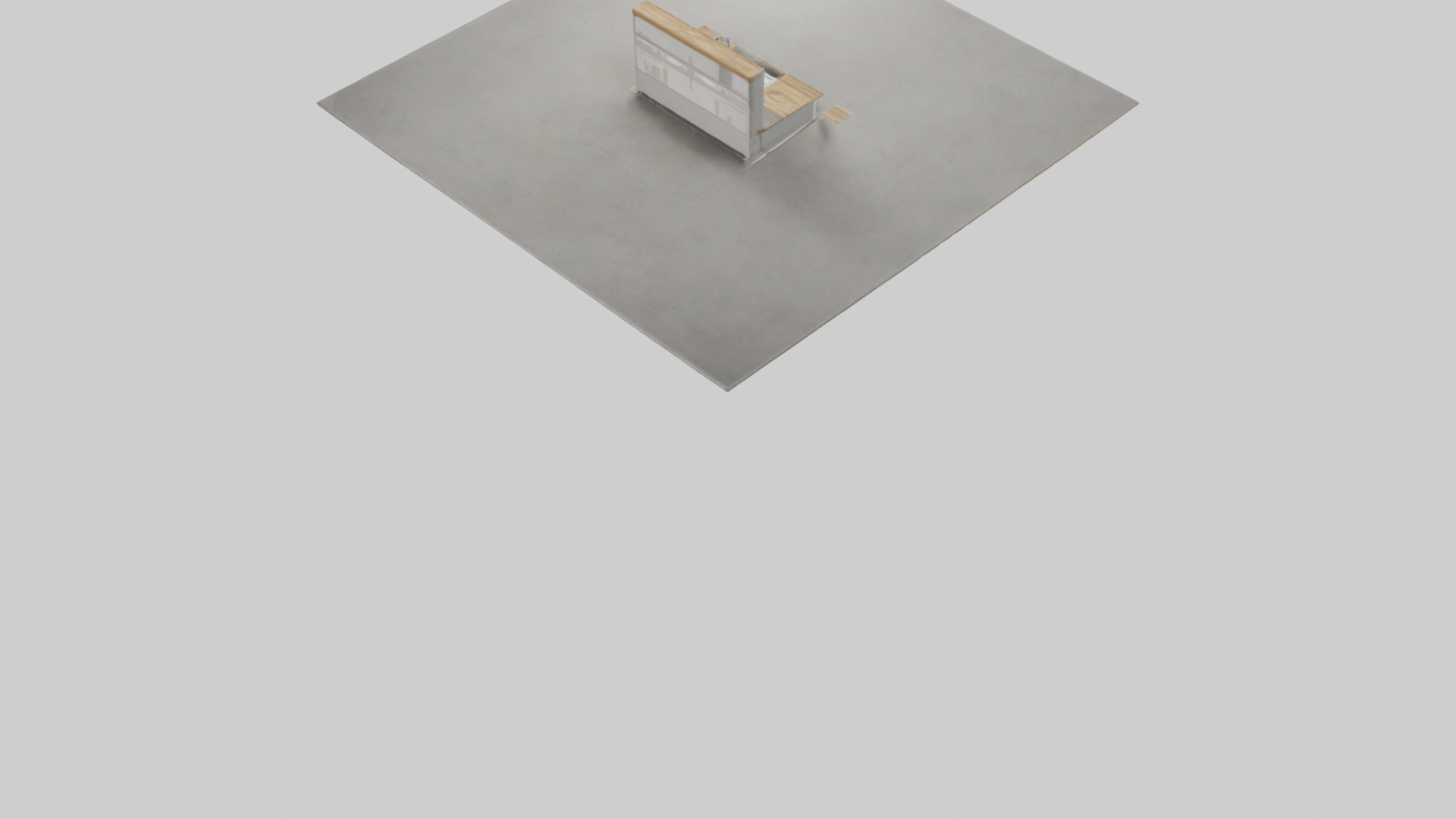 Kitchen island model Low-poly 3D model_5