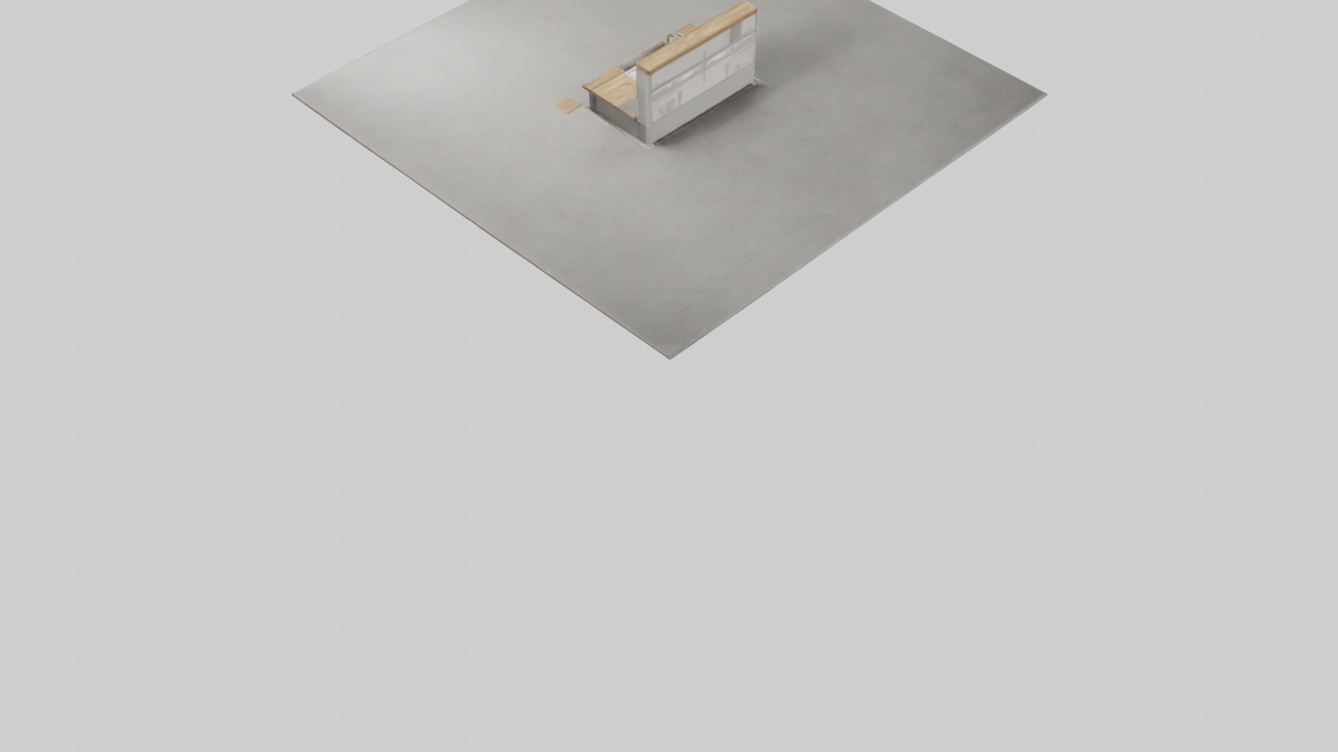 Kitchen island model Low-poly 3D model_4