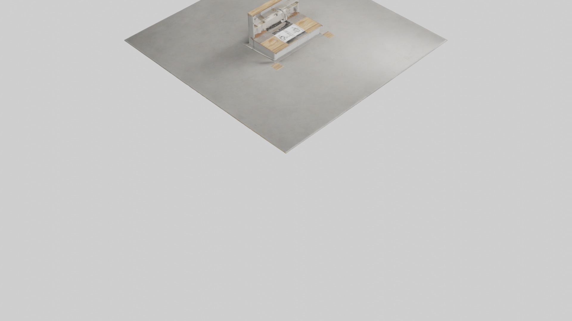 Kitchen island model Low-poly 3D model_7