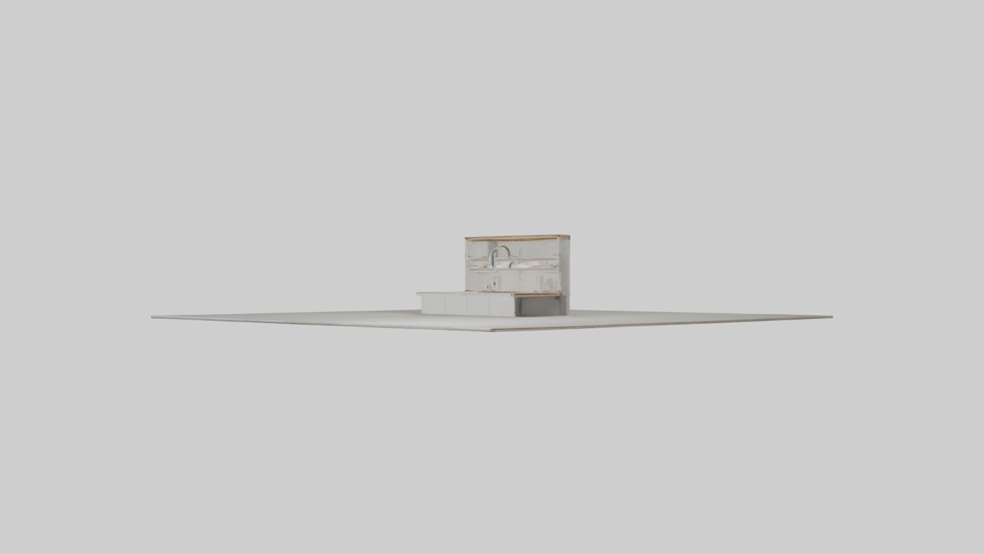 Kitchen island model Low-poly 3D model_9