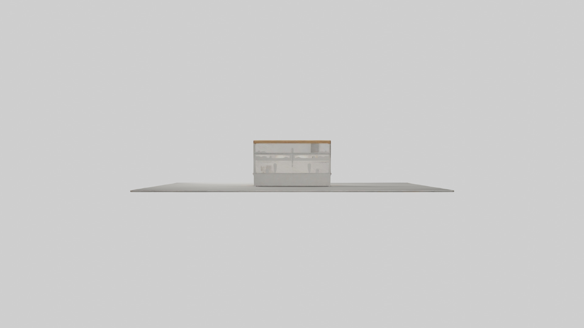 Kitchen island model Low-poly 3D model_1