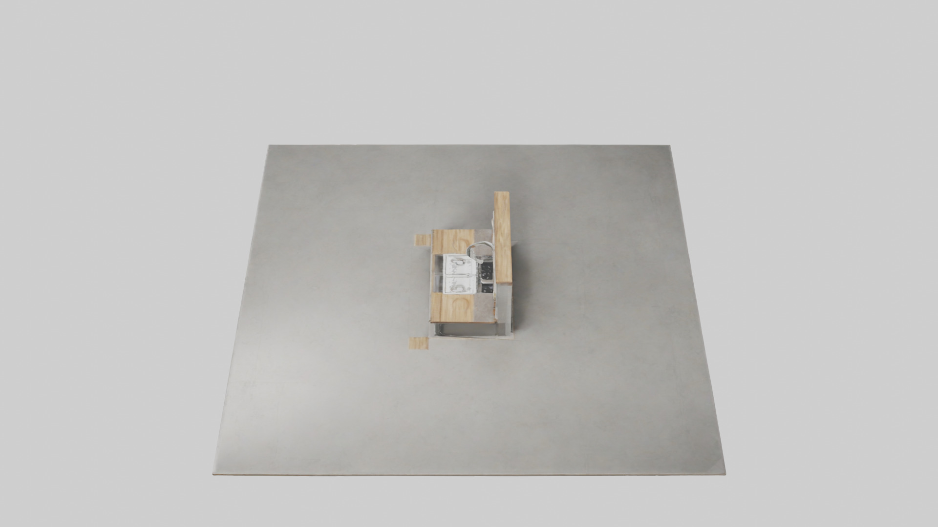 Kitchen island model Low-poly 3D model_17