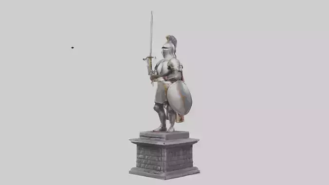 Knight in armor statue model