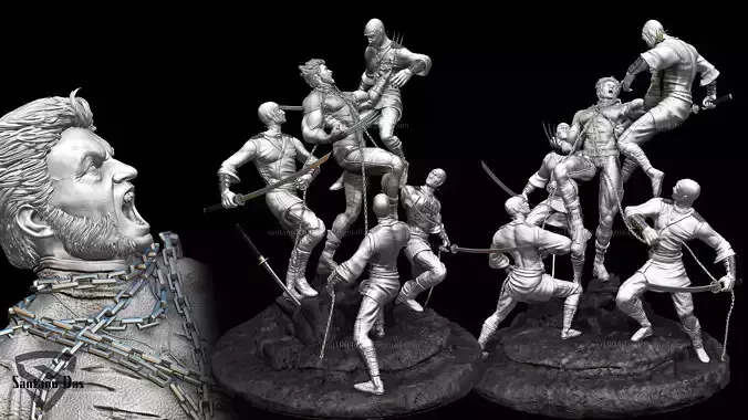 Wolverine Ninja STL 3d Print