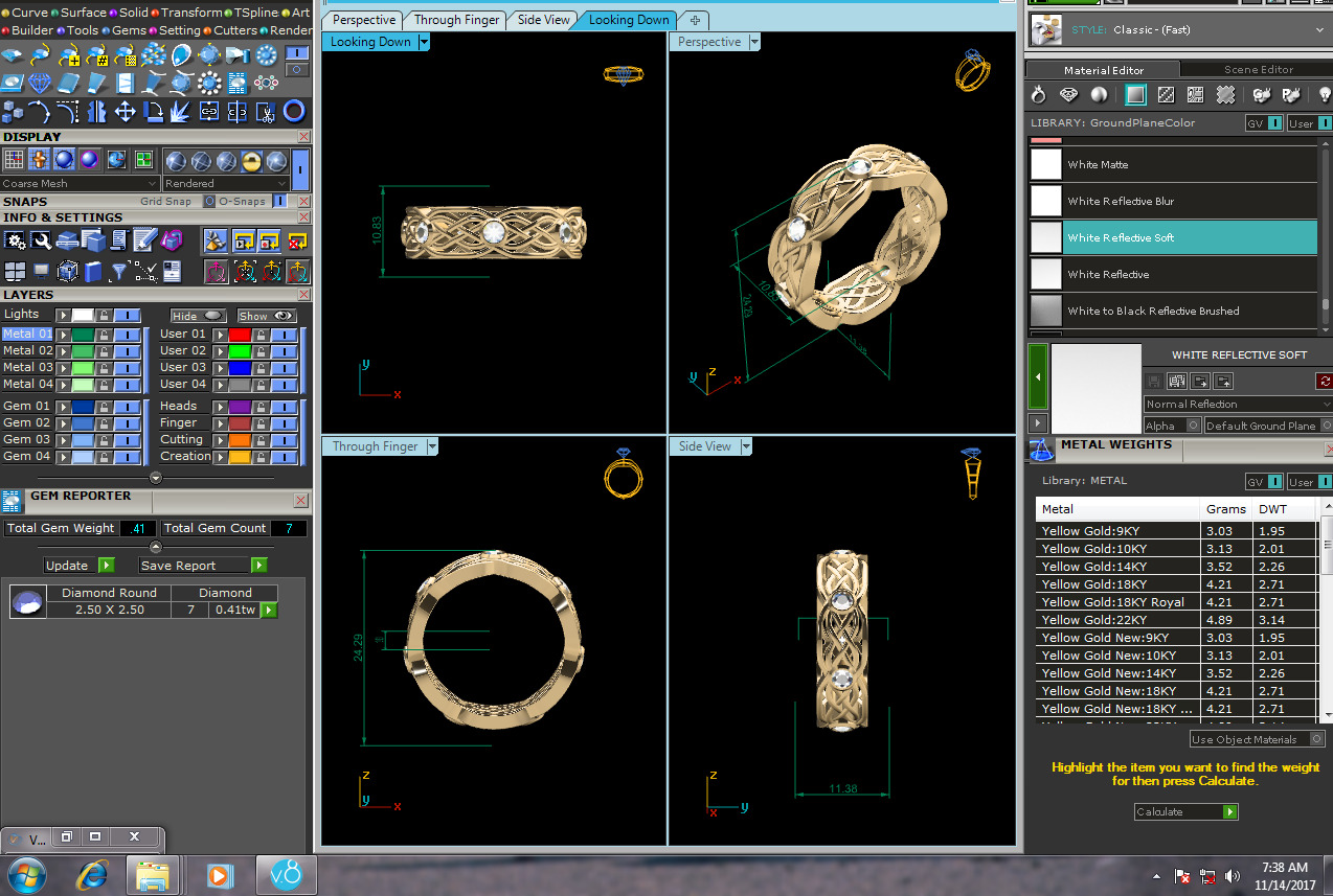 Women Ring  Render 3dm STL OBJ FBX Details 3D print model_11