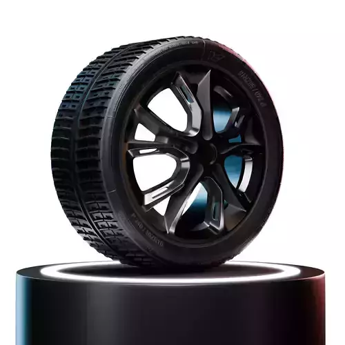 Realistic Wheel 3D Model 4K PBR Texture High Quality Game Ready Low-poly 3D model