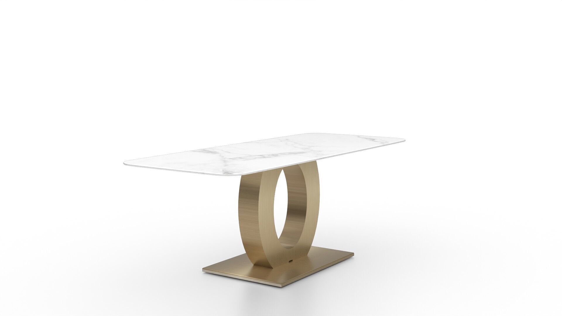 Modern Dining Table with Chairs Elegant and Minimalist Design Low-poly 3D model_6
