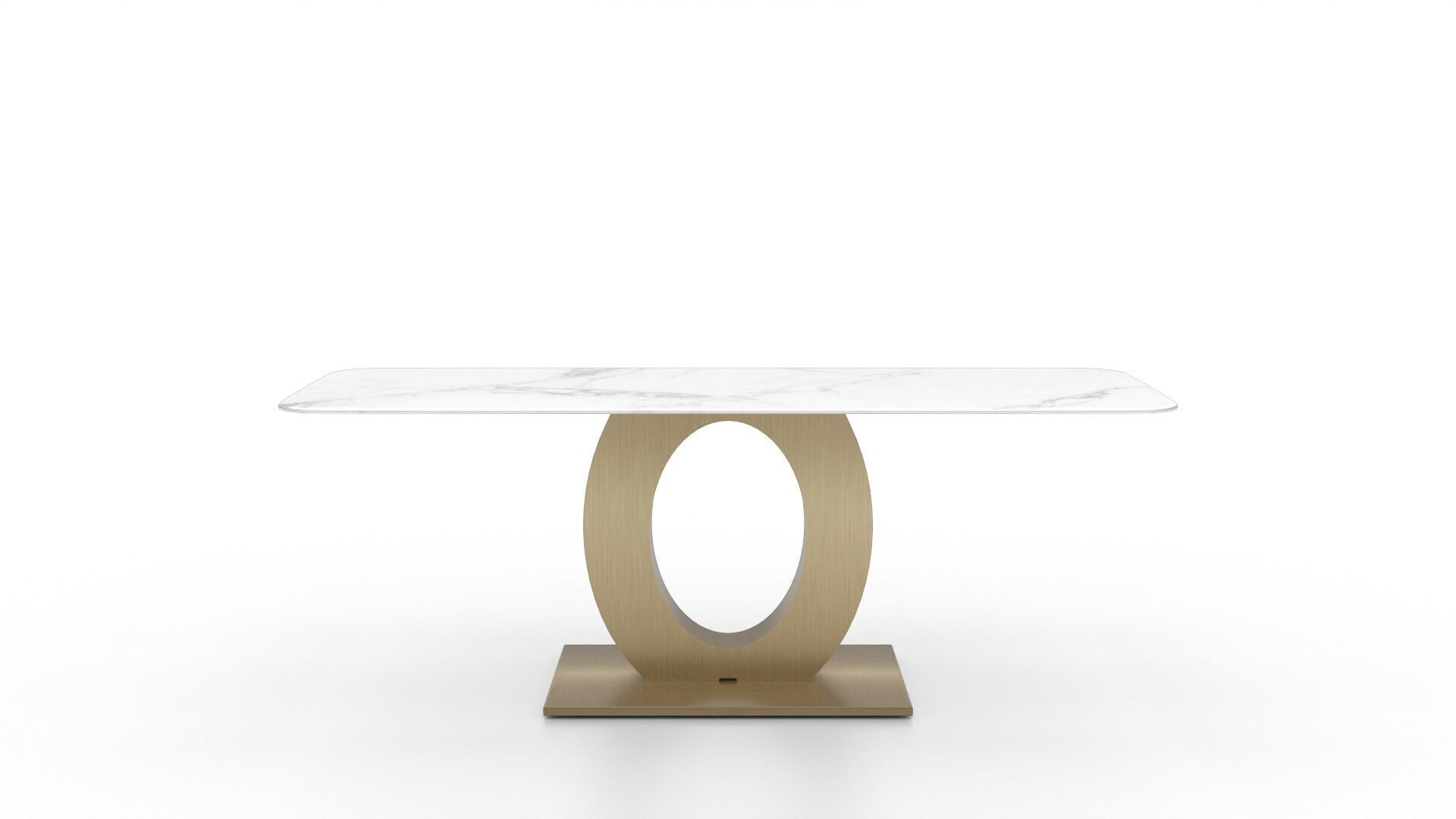 Modern Dining Table with Chairs Elegant and Minimalist Design Low-poly 3D model_5