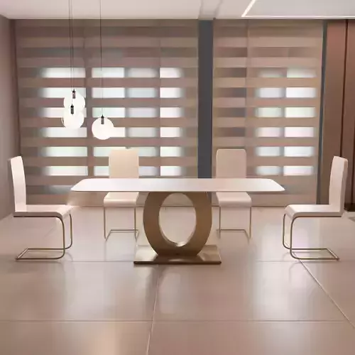 Modern Dining Table with Chairs Elegant and Minimalist Design