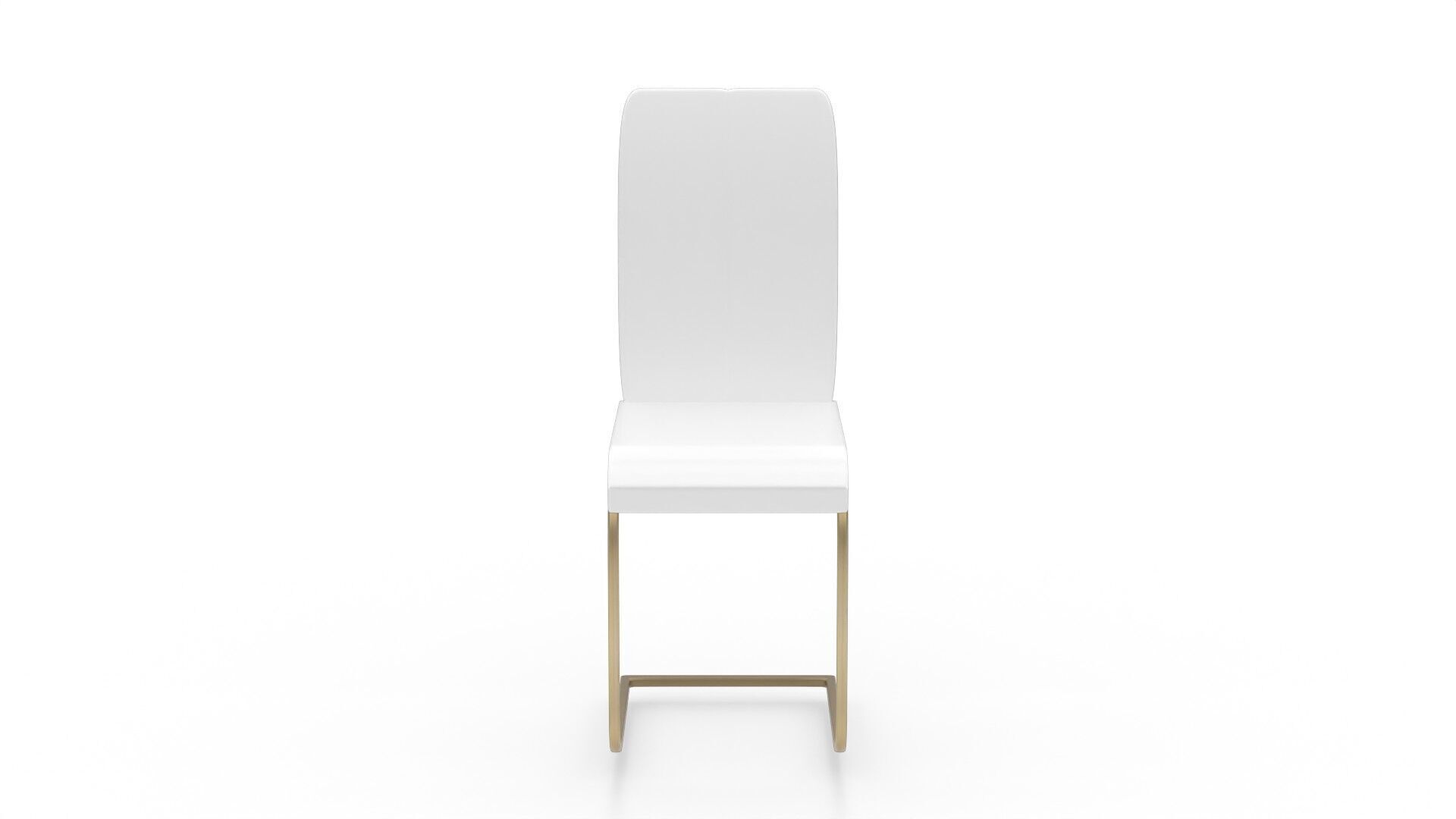 Modern Dining Table with Chairs Elegant and Minimalist Design Low-poly 3D model_7