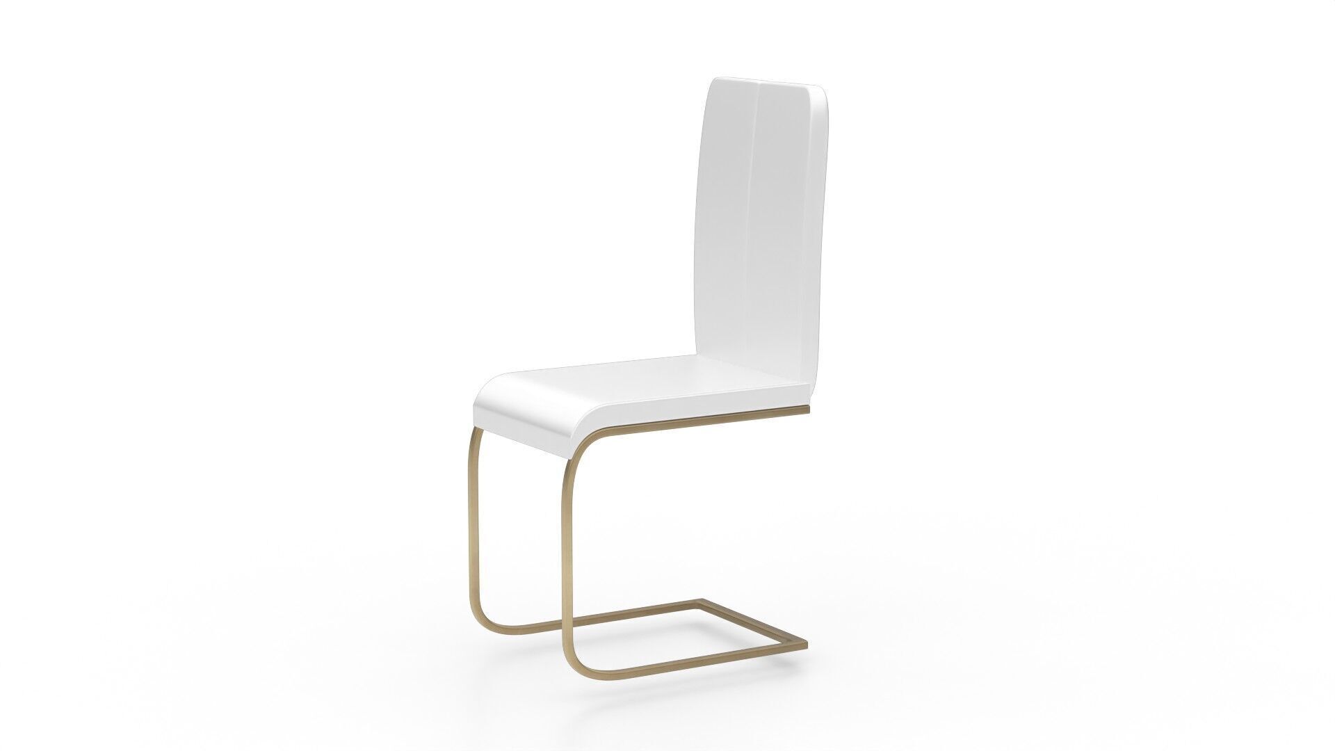 Modern Dining Table with Chairs Elegant and Minimalist Design Low-poly 3D model_8