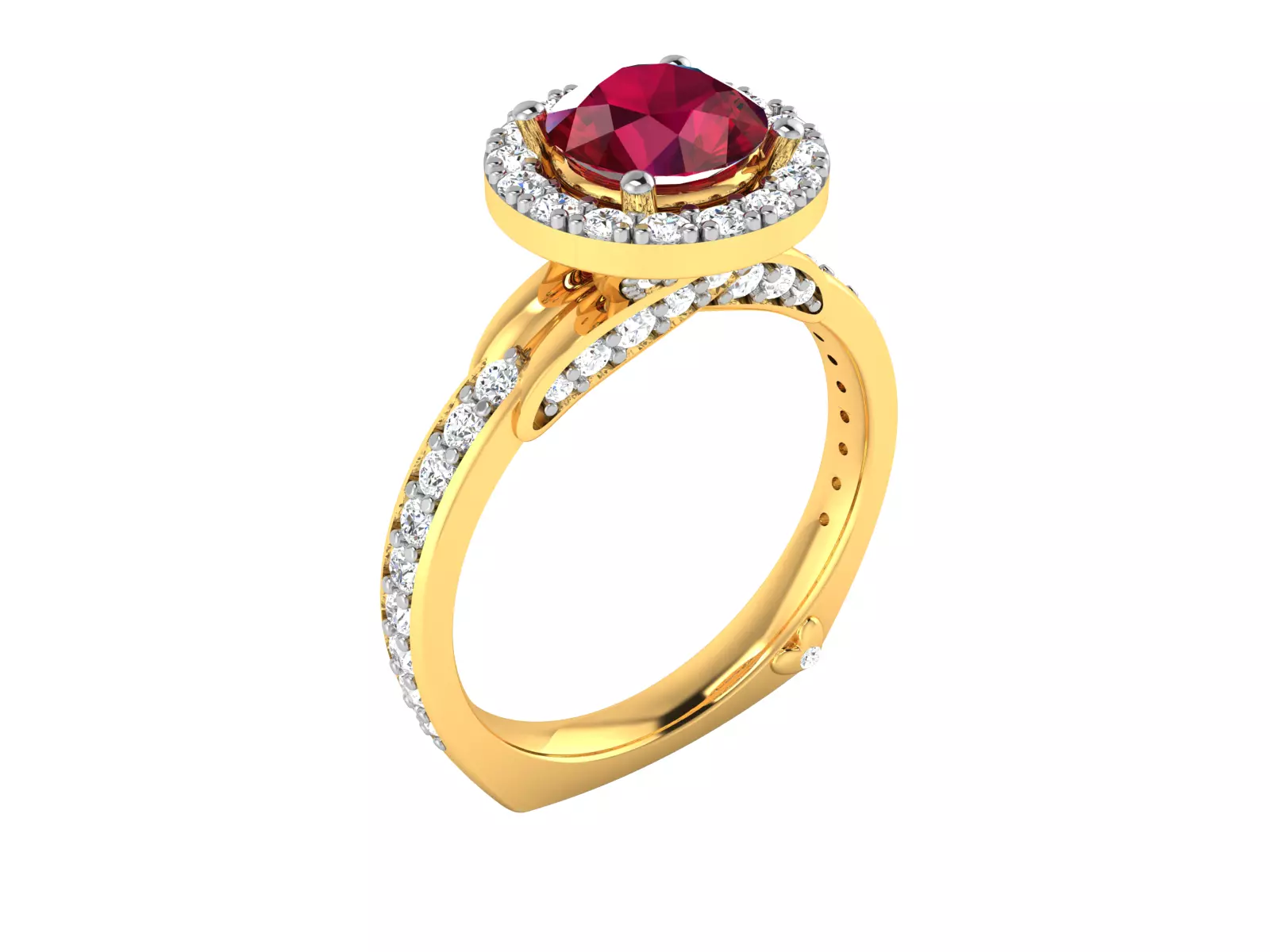 Women Ring Render 3dm STL OBJ FBX Details 3D print model_0