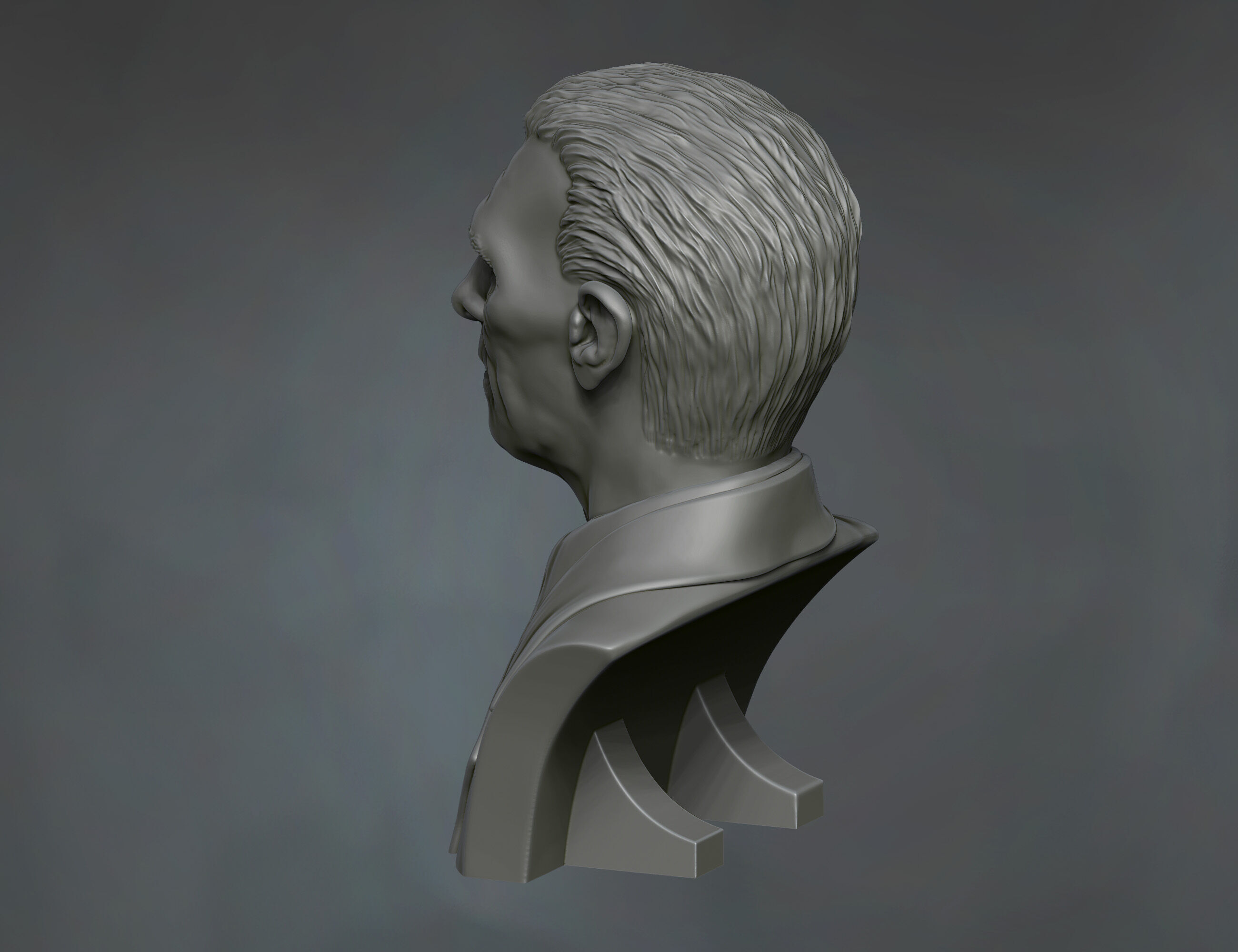 Quaid a Azam Muhammad Ali Jinnah sculpture potrait 3D print model_3