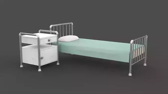 Hospital Bed 3D model