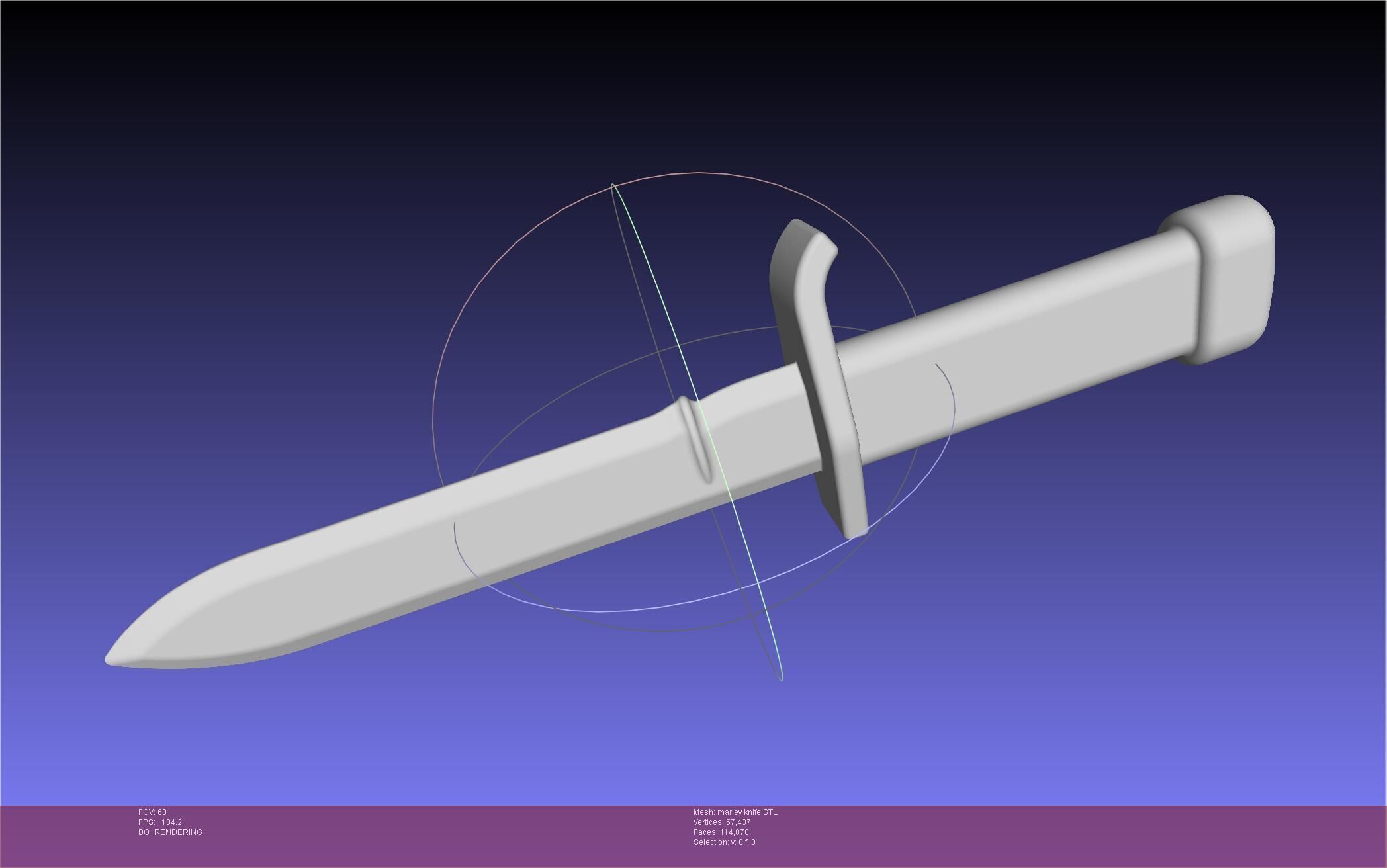 Attack On Titan Marley Military Knife 3D print model_53