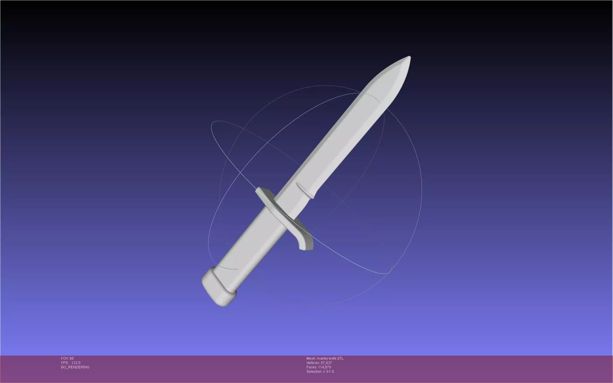 Attack On Titan Marley Military Knife 3D print model_0