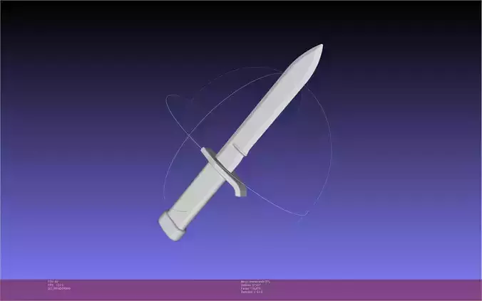 Attack On Titan Marley Military Knife 3D print model