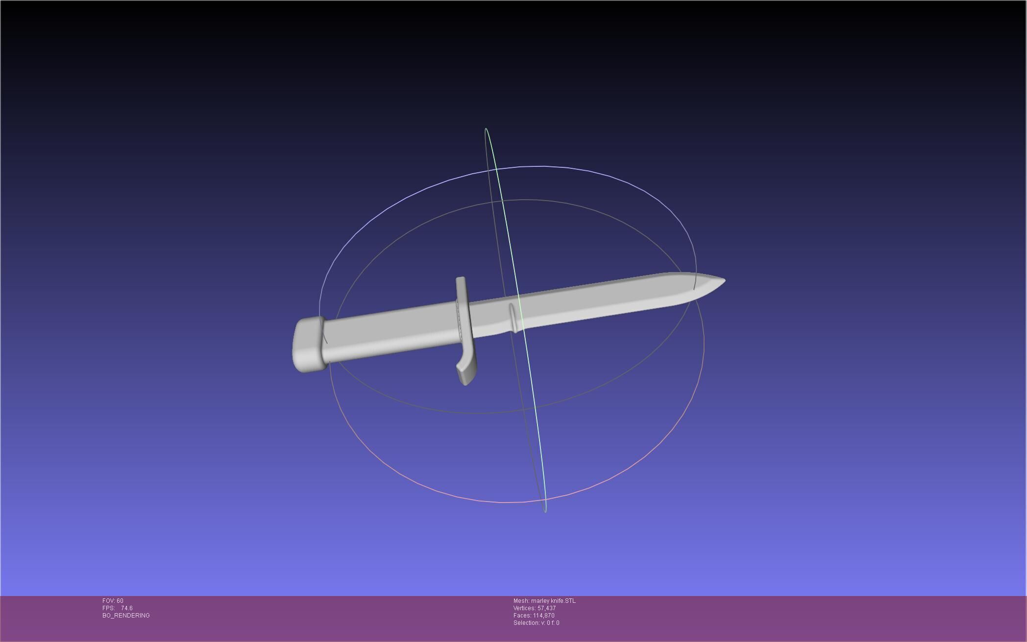 Attack On Titan Marley Military Knife 3D print model_3