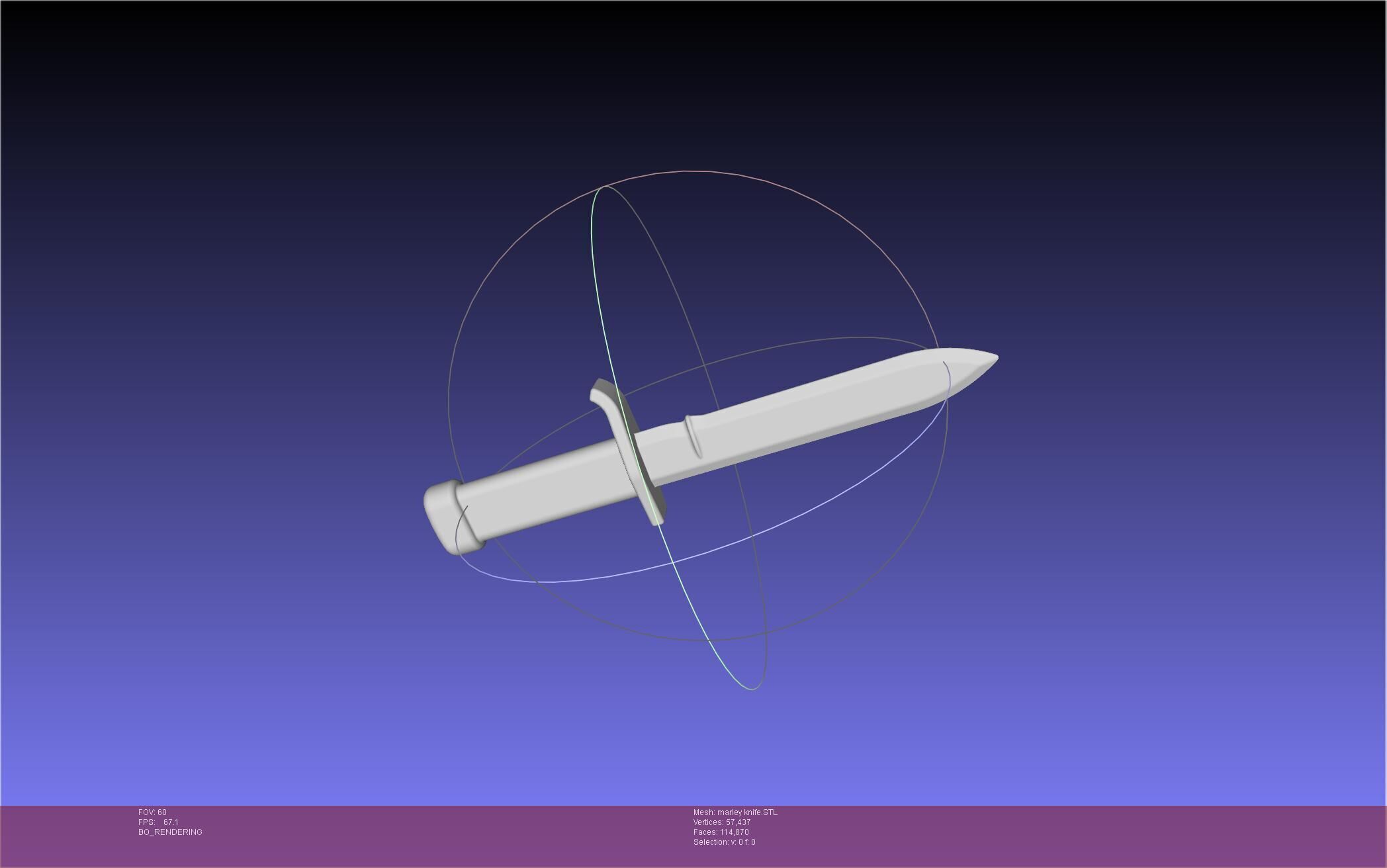 Attack On Titan Marley Military Knife 3D print model_20