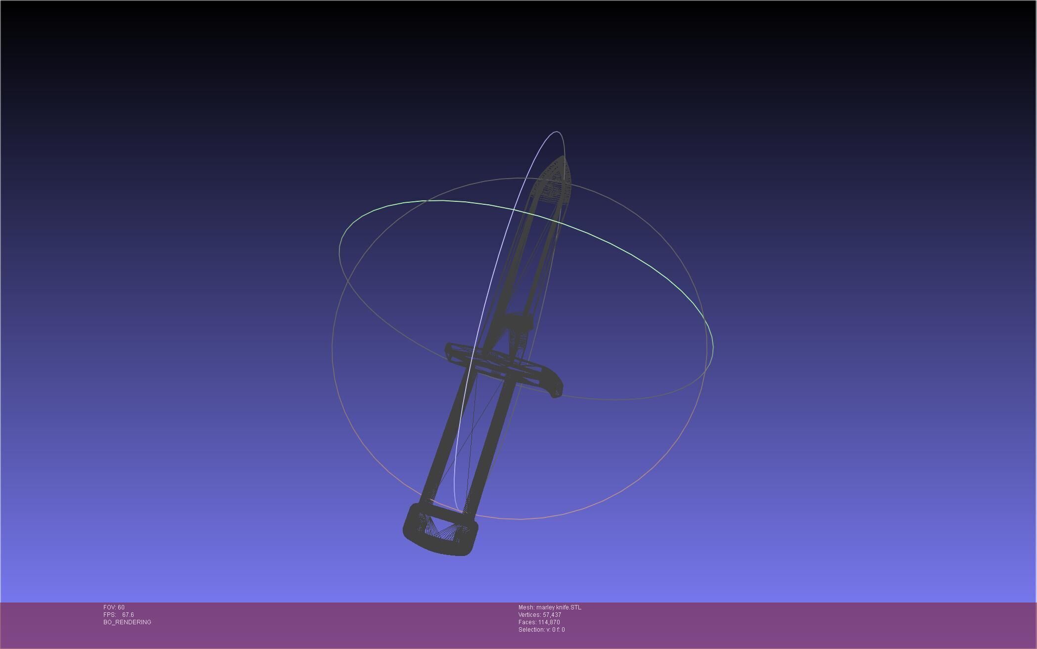 Attack On Titan Marley Military Knife 3D print model_43