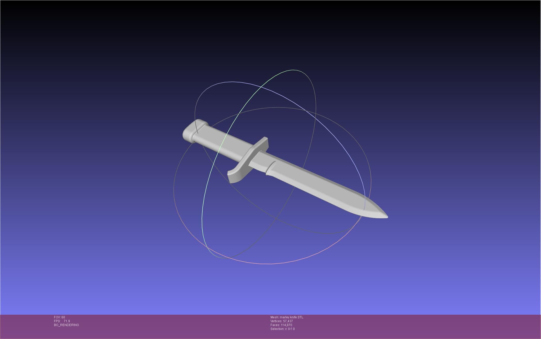 Attack On Titan Marley Military Knife 3D print model_11