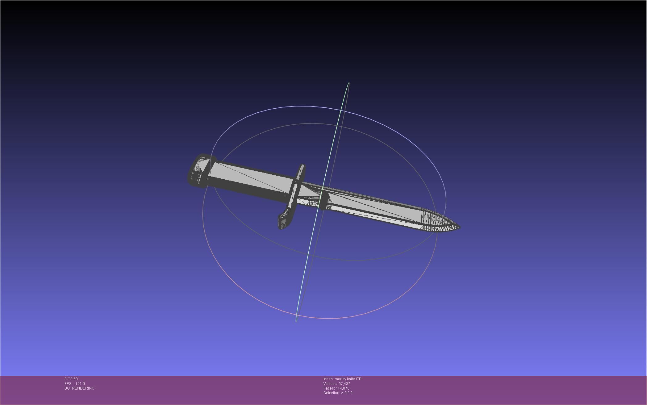 Attack On Titan Marley Military Knife 3D print model_34