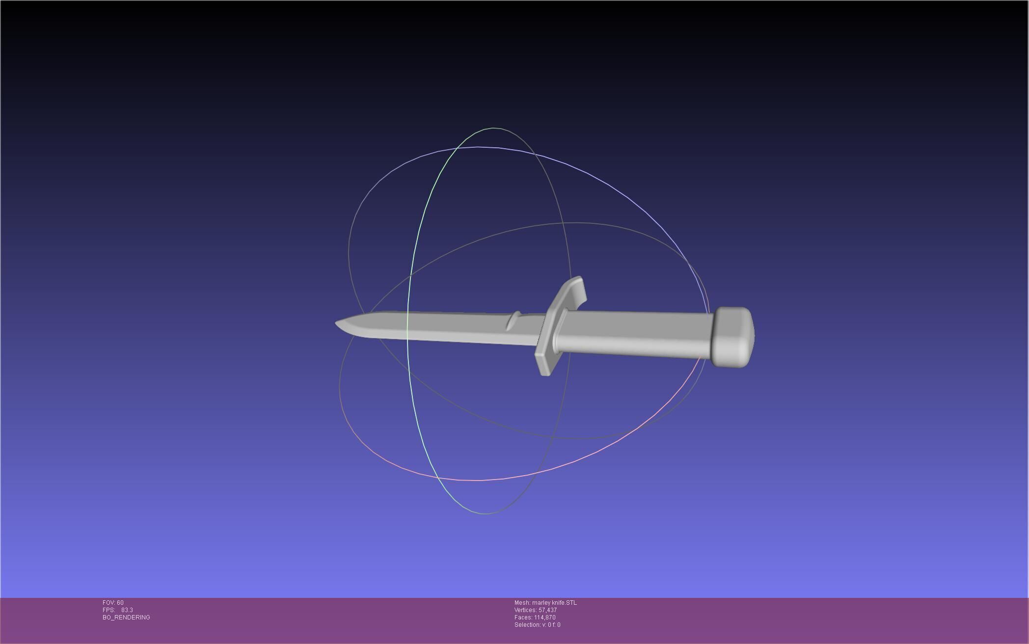 Attack On Titan Marley Military Knife 3D print model_7