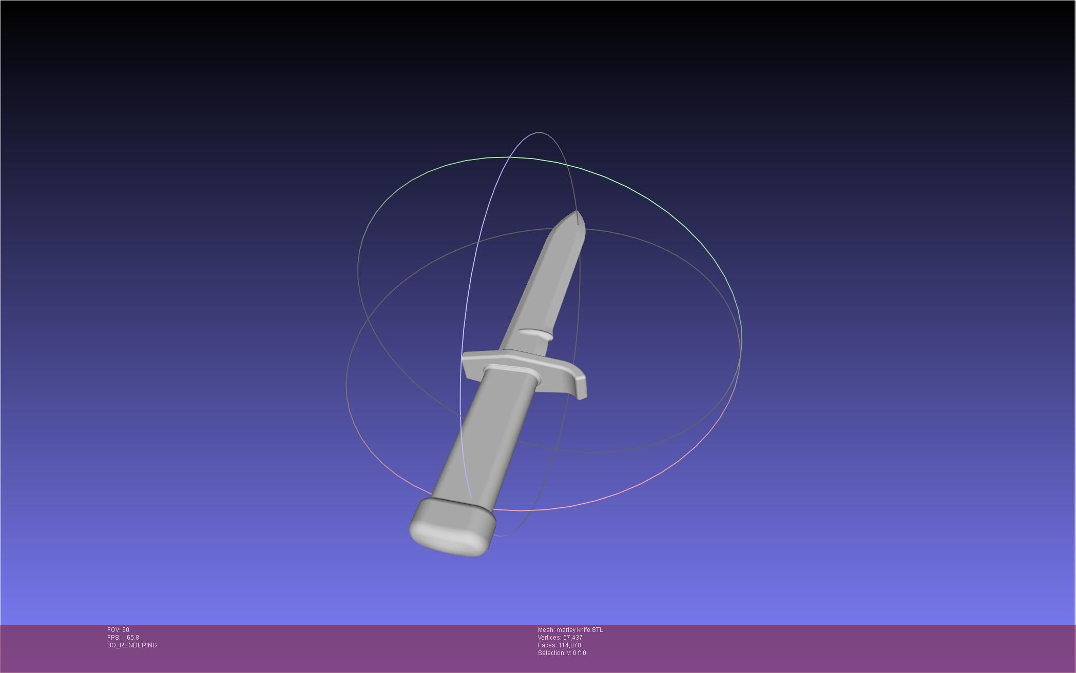 Attack On Titan Marley Military Knife 3D print model_5