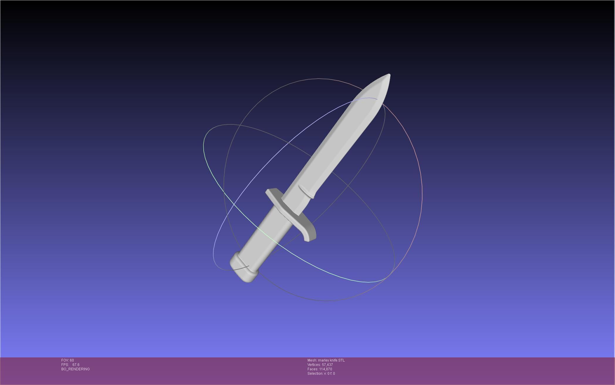 Attack On Titan Marley Military Knife 3D print model_22