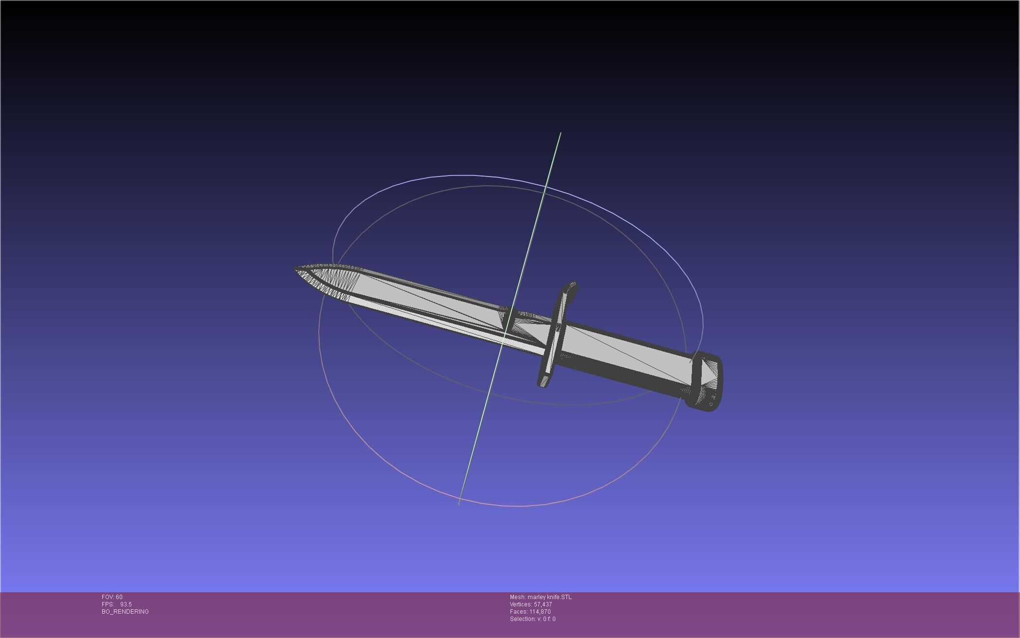 Attack On Titan Marley Military Knife 3D print model_30
