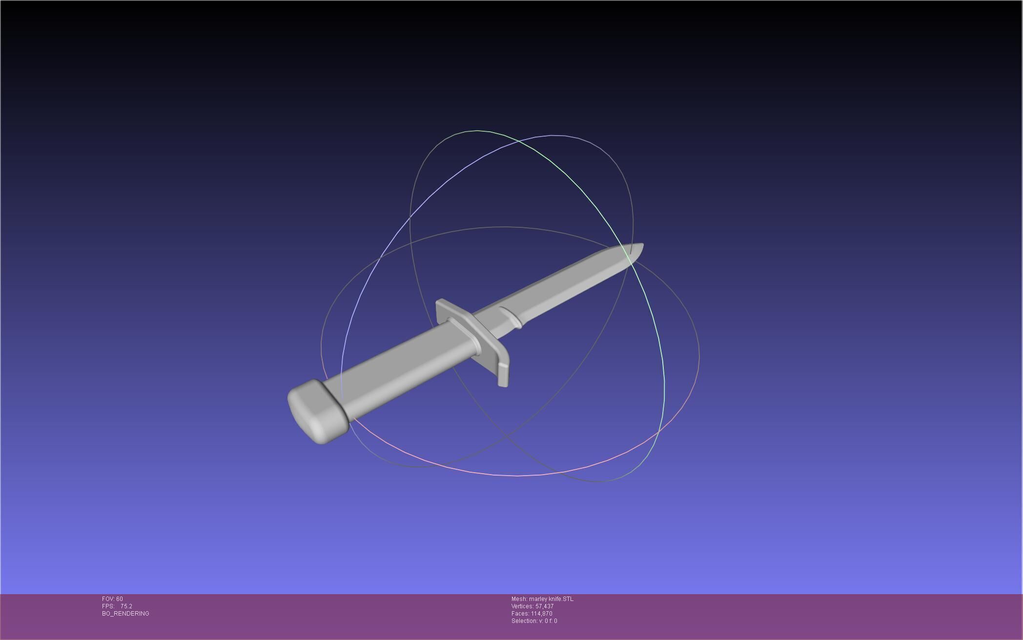 Attack On Titan Marley Military Knife 3D print model_4