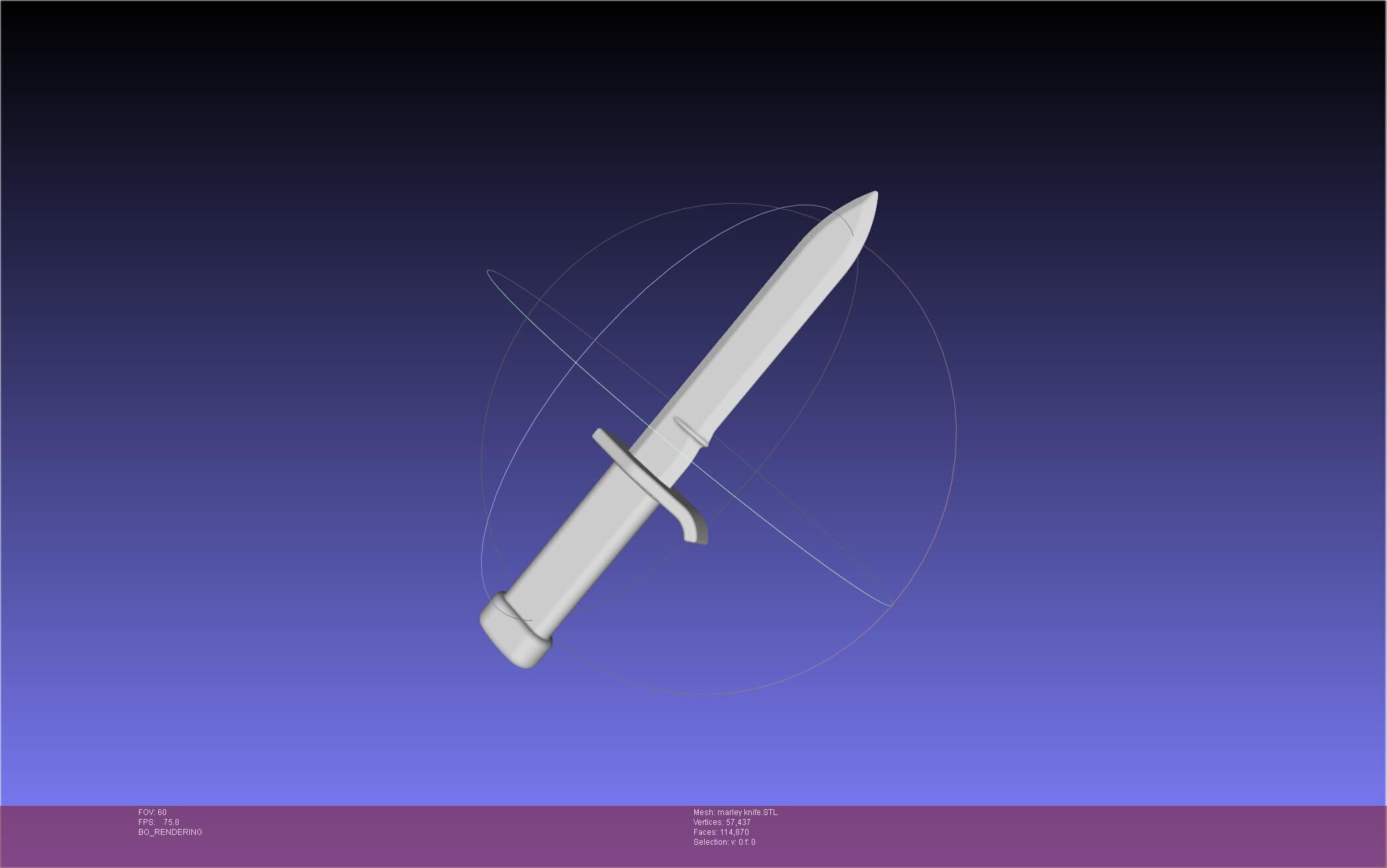 Attack On Titan Marley Military Knife 3D print model_1