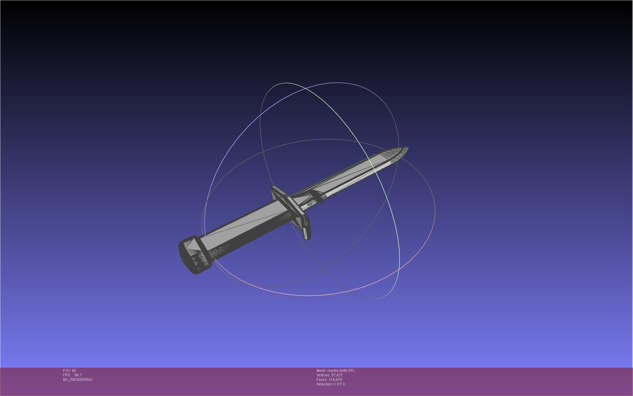 Attack On Titan Marley Military Knife 3D print model_27