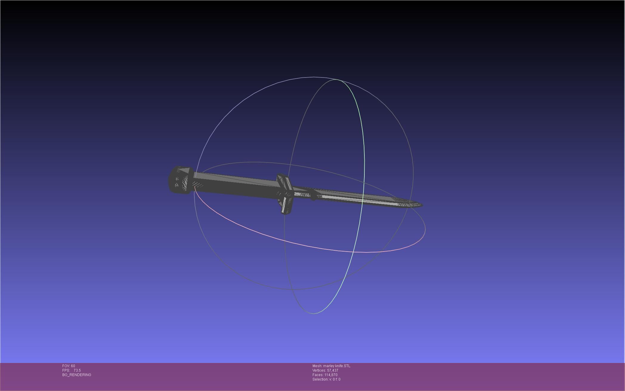 Attack On Titan Marley Military Knife 3D print model_35