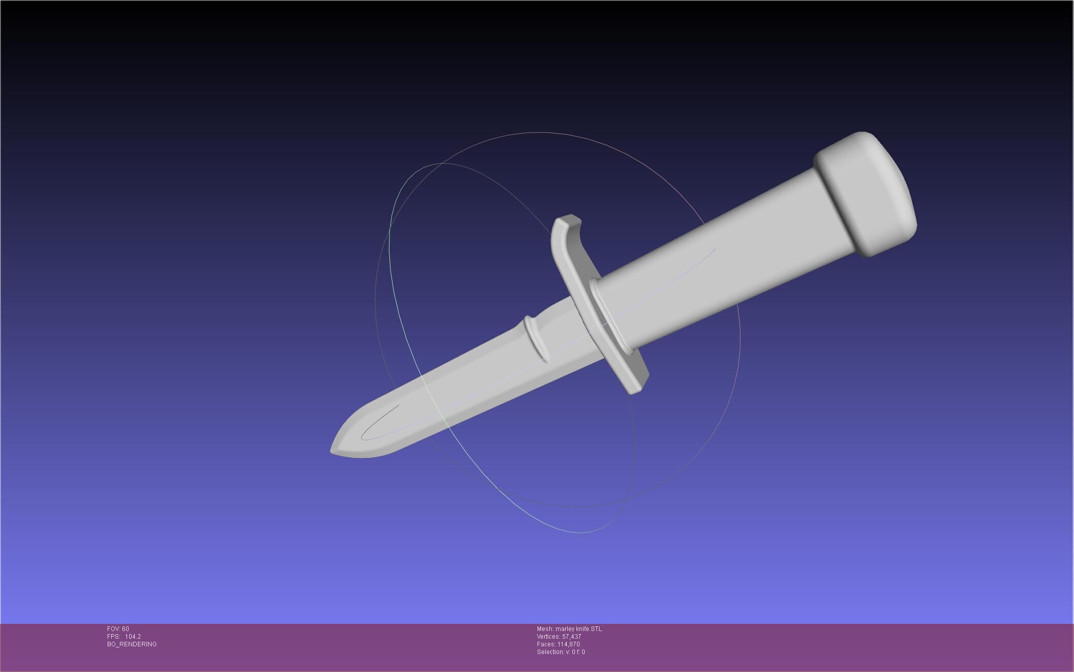 Attack On Titan Marley Military Knife 3D print model_55