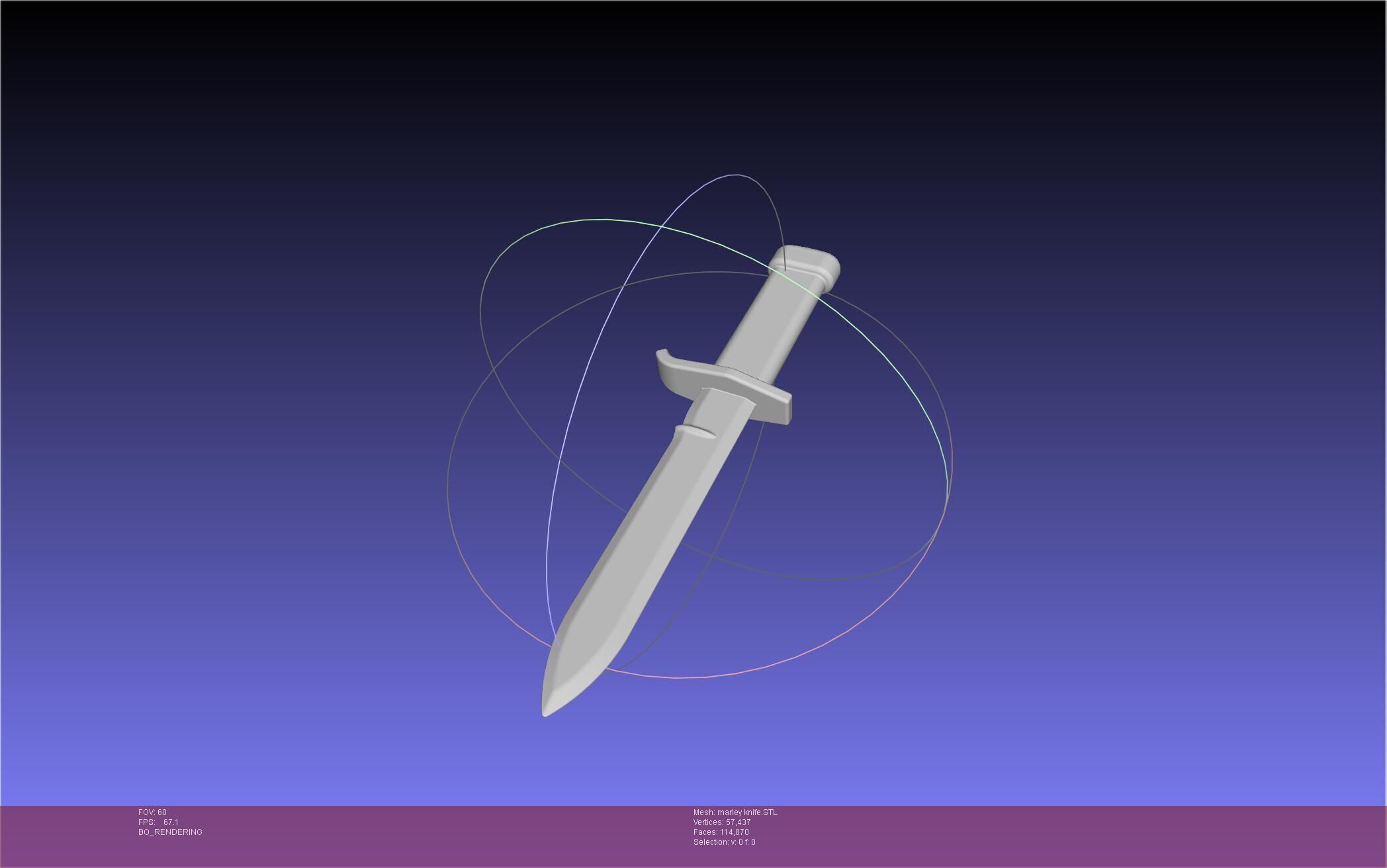 Attack On Titan Marley Military Knife 3D print model_9