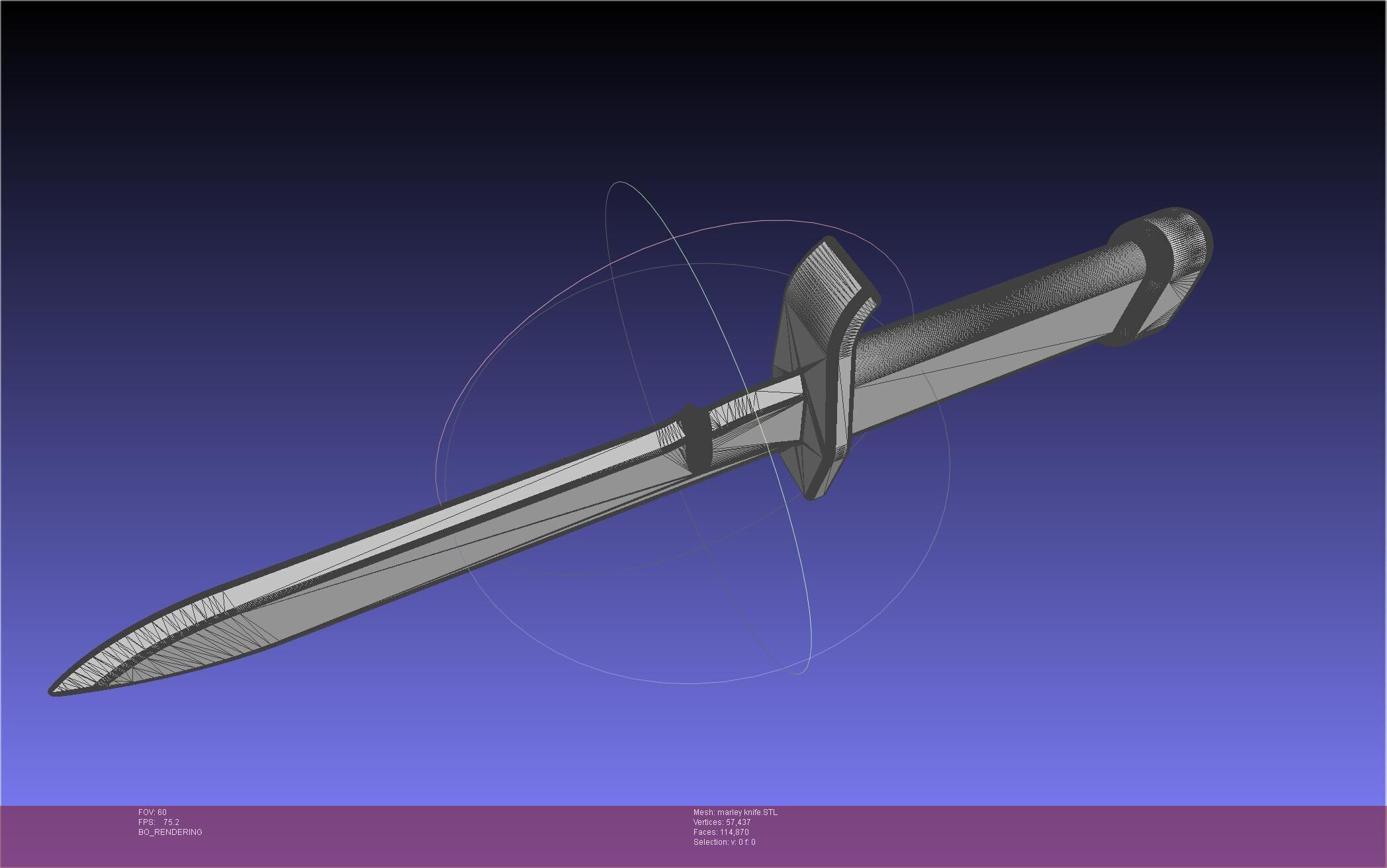 Attack On Titan Marley Military Knife 3D print model_50