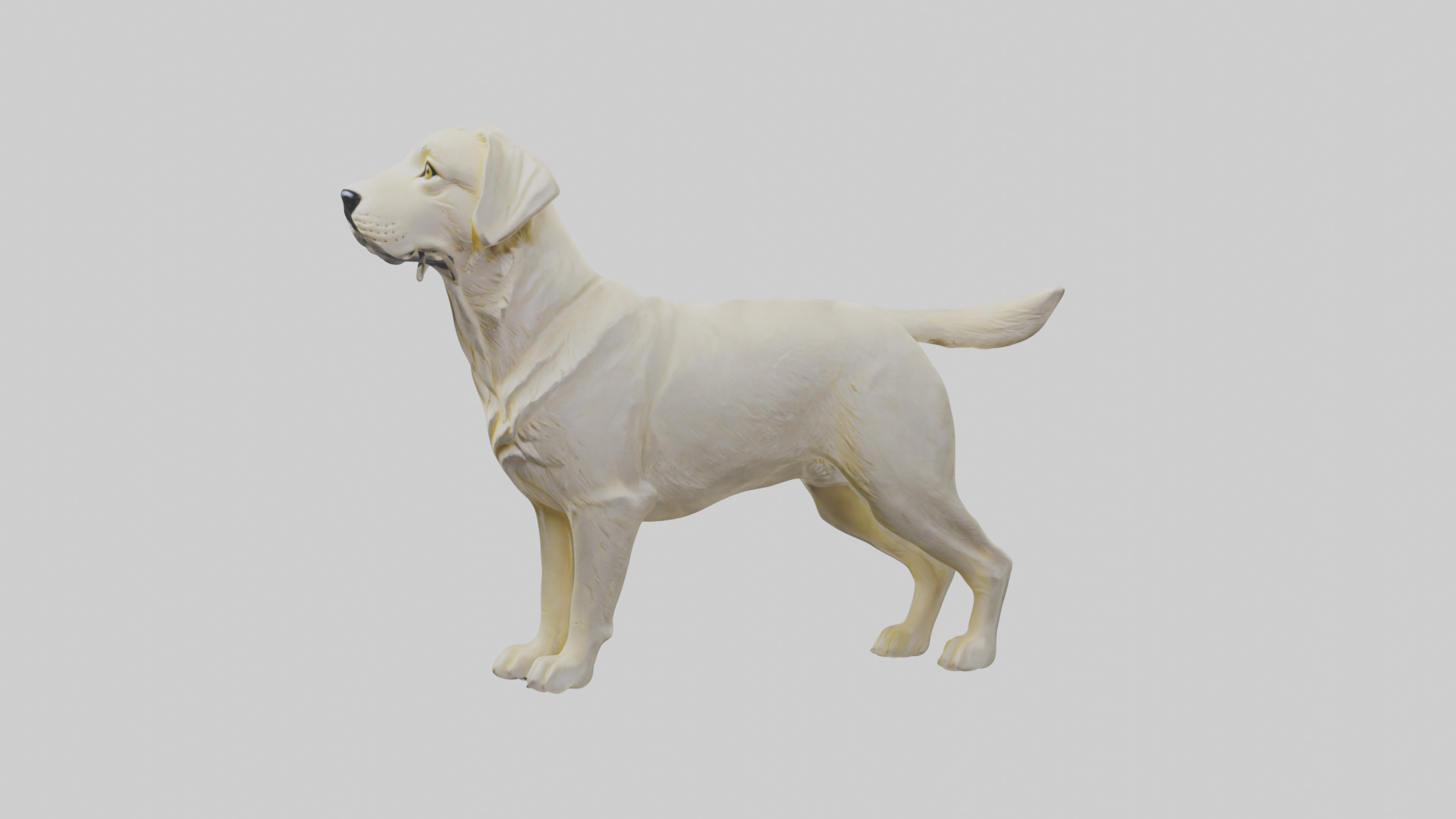 Labrador Retriever statue model Low-poly 3D model_9