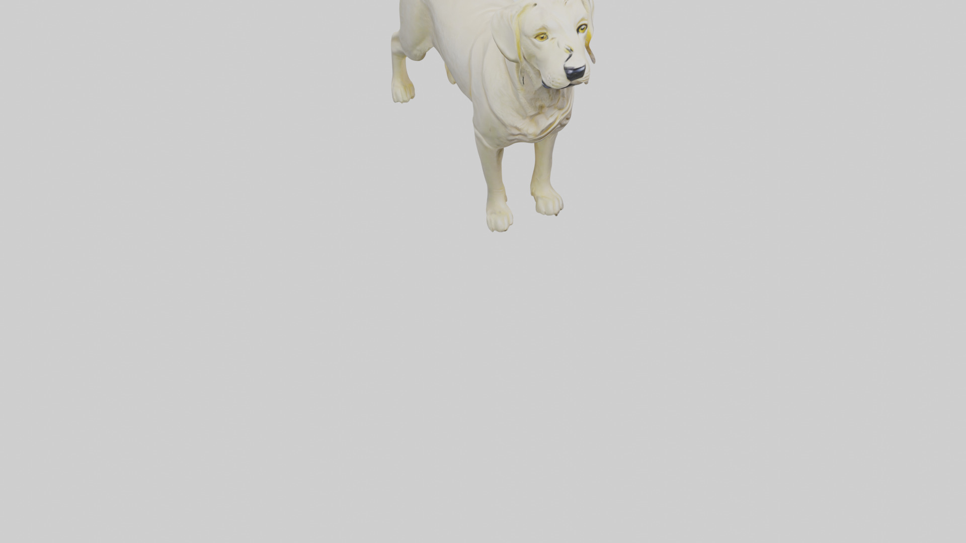 Labrador Retriever statue model Low-poly 3D model_8