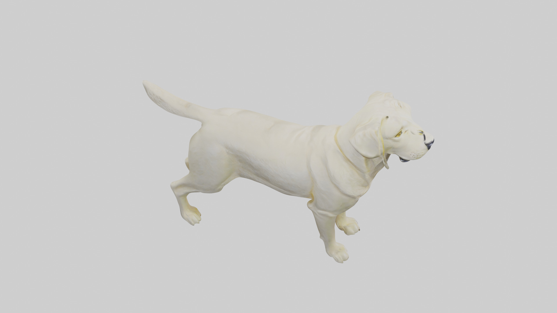 Labrador Retriever statue model Low-poly 3D model_18