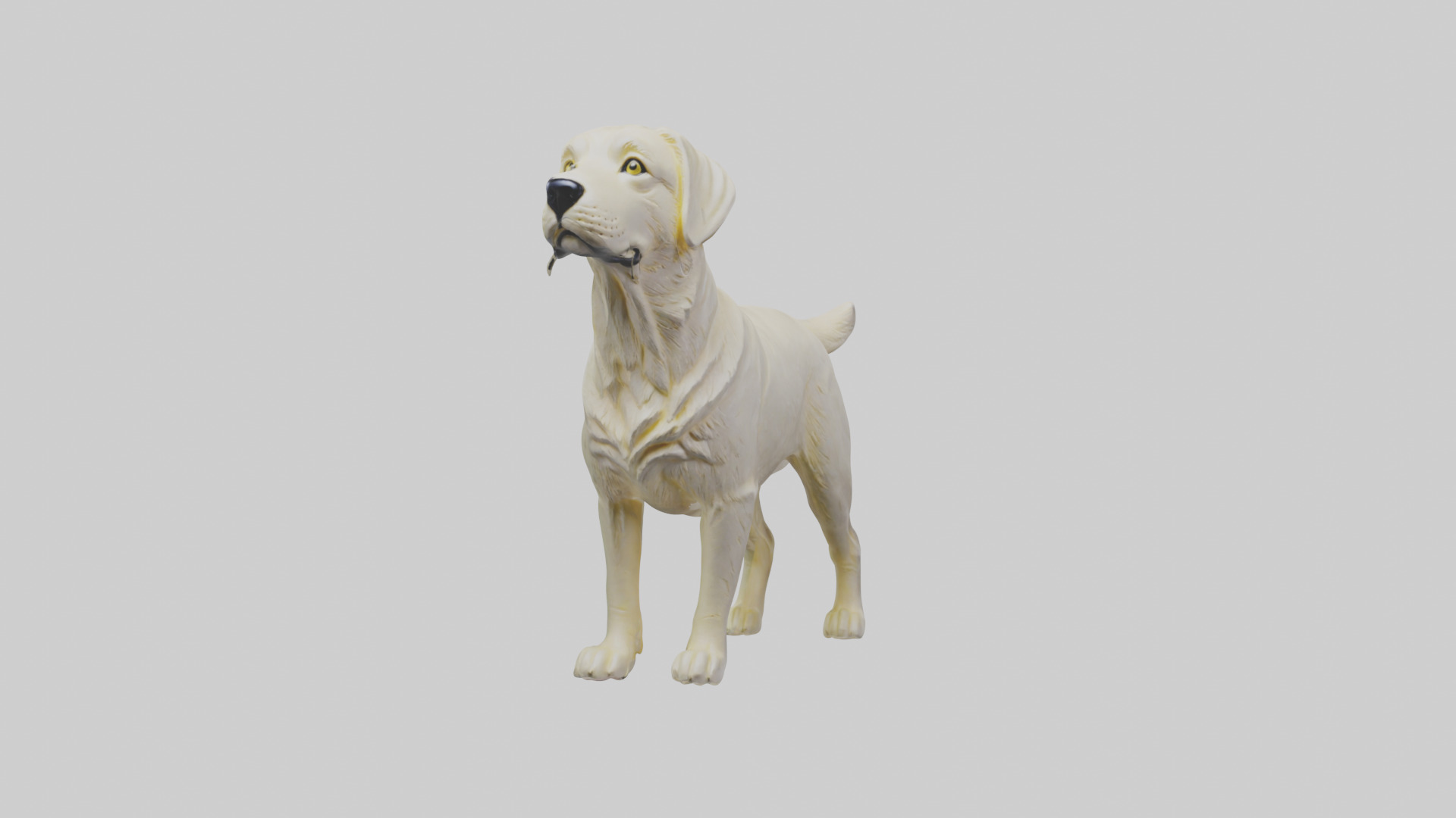 Labrador Retriever statue model Low-poly 3D model_10