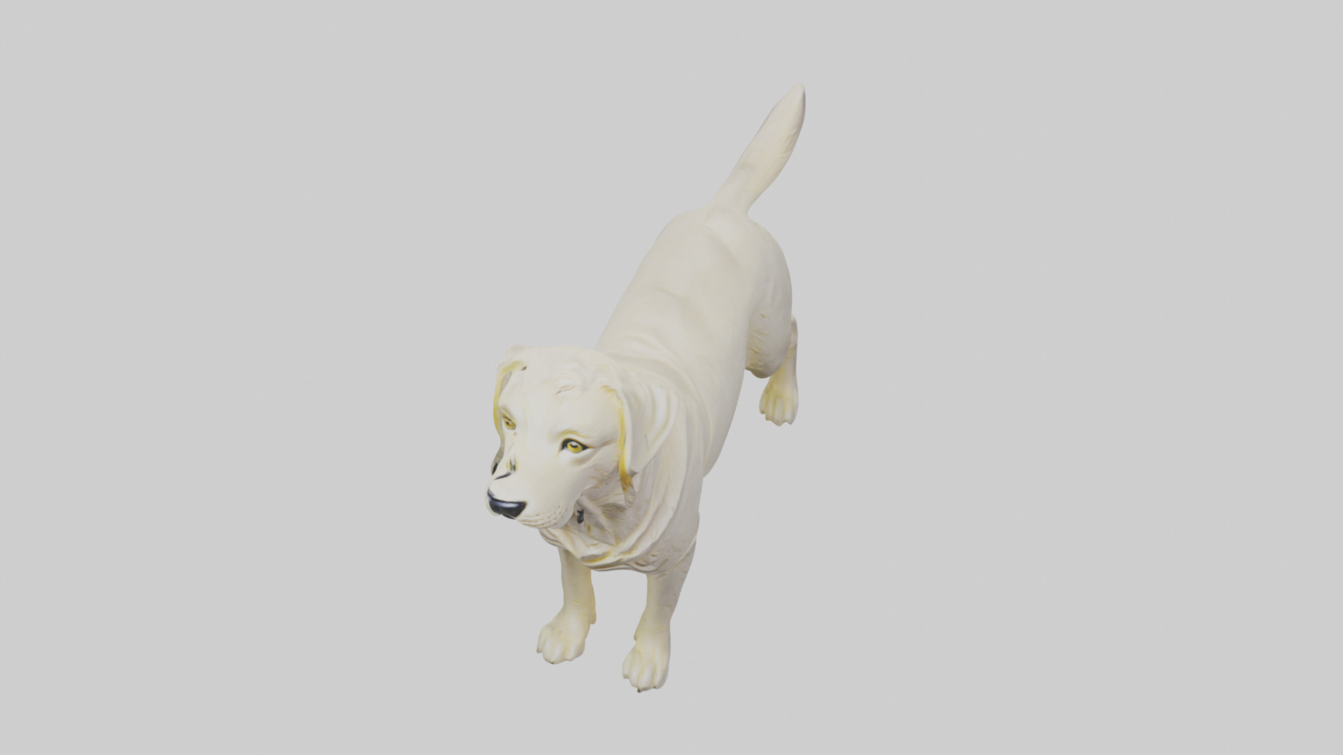 Labrador Retriever statue model Low-poly 3D model_16