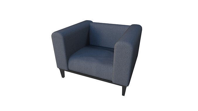Modern Armchair Low-poly 3D model