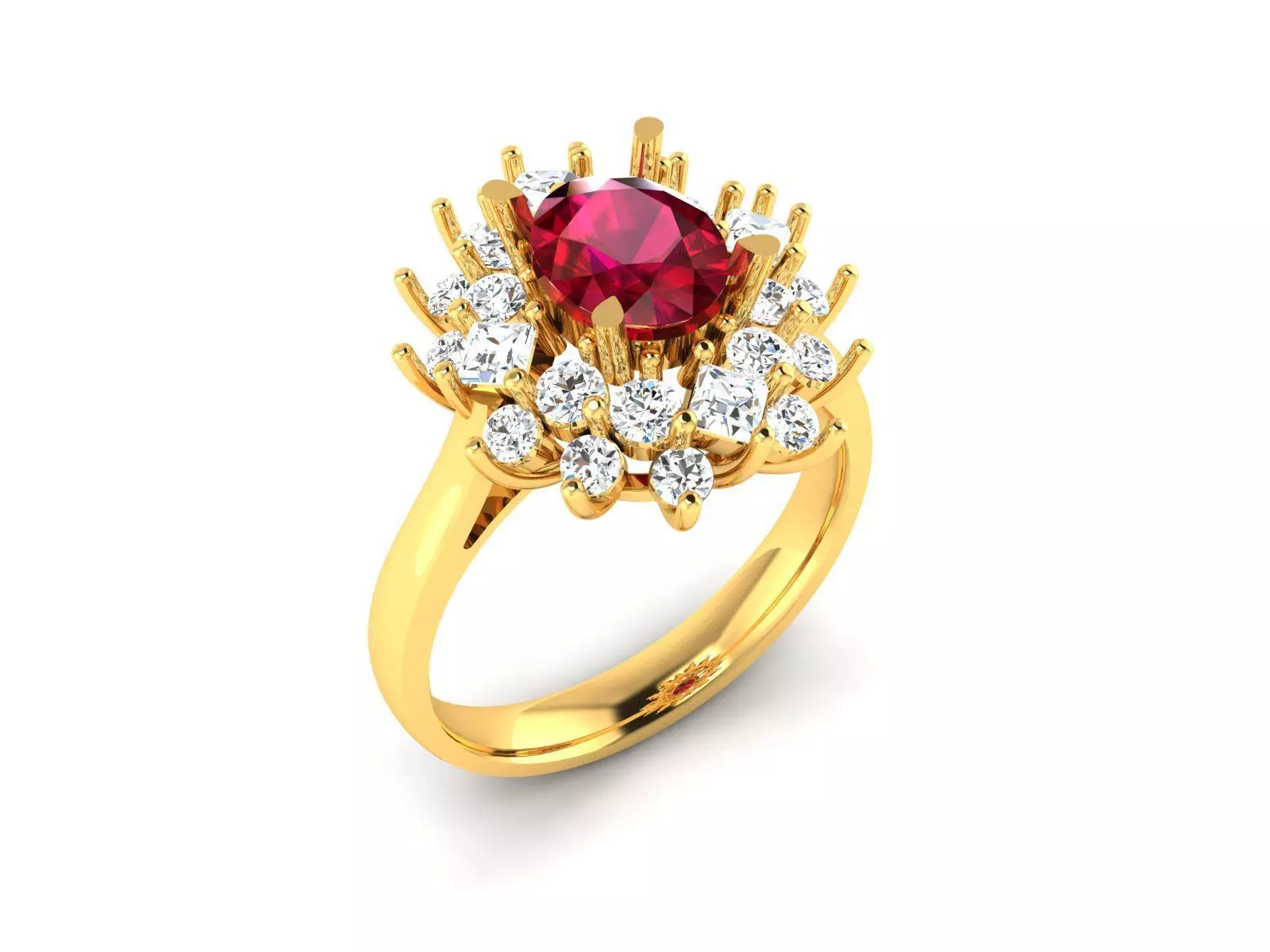 Women Ring  Render 3dm STL OBJ FBX Details 3D print model_0