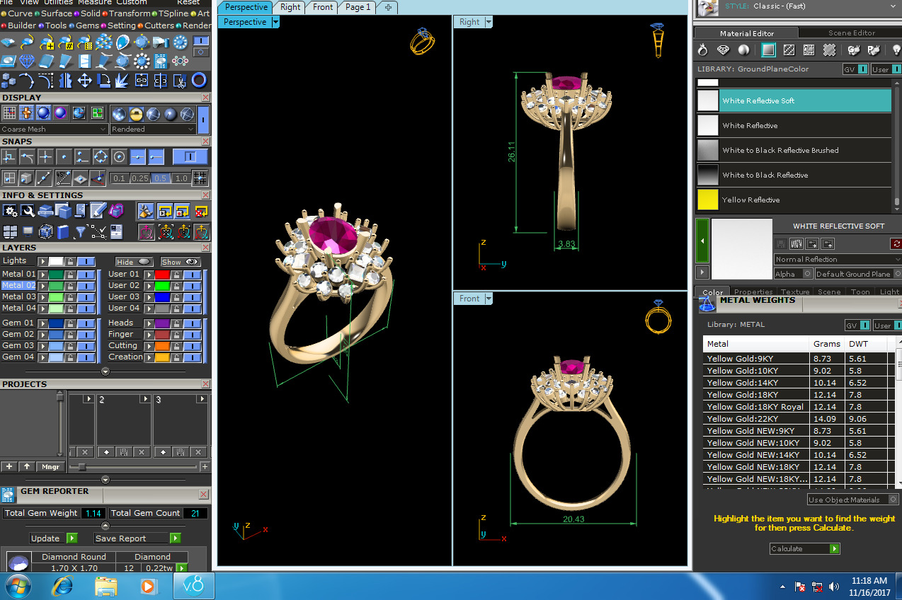 Women Ring  Render 3dm STL OBJ FBX Details 3D print model_6